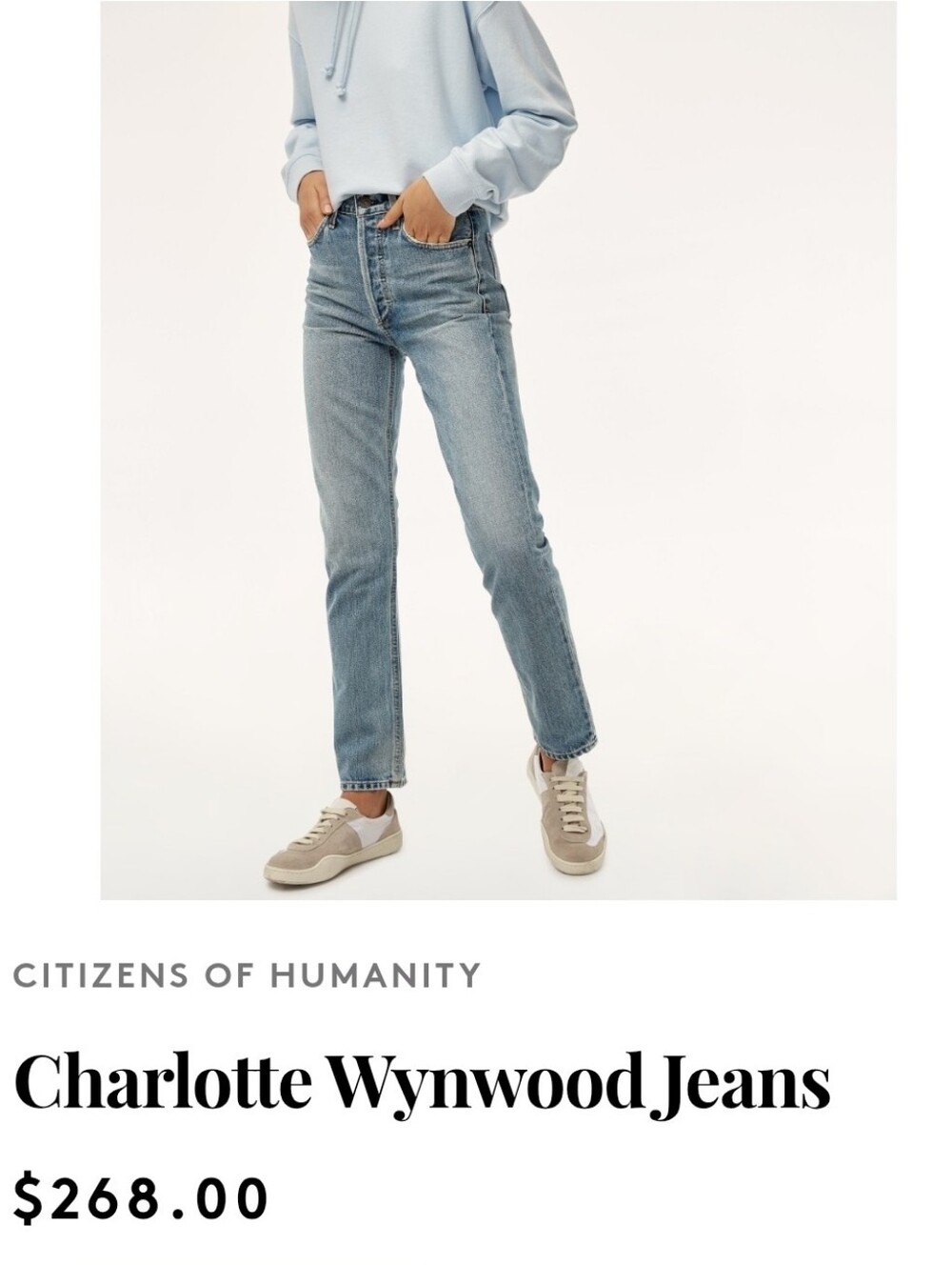 Citizens Of Humanity Charlotte High Rise Straight Jean